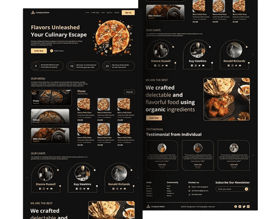 restaurant website design company