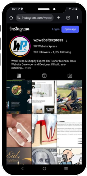 wpwebsitexpress instagram profile